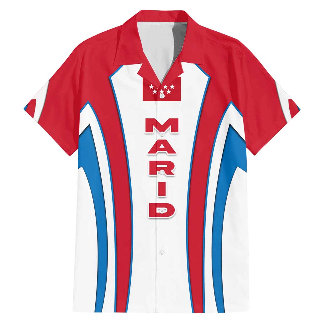 Madrid Flag Family Matching Mermaid Dress and Hawaiian Shirt Autonomous Community of Spain - Wonder Print Shop