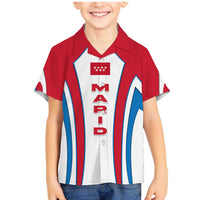 Madrid Flag Family Matching Mermaid Dress and Hawaiian Shirt Autonomous Community of Spain - Wonder Print Shop