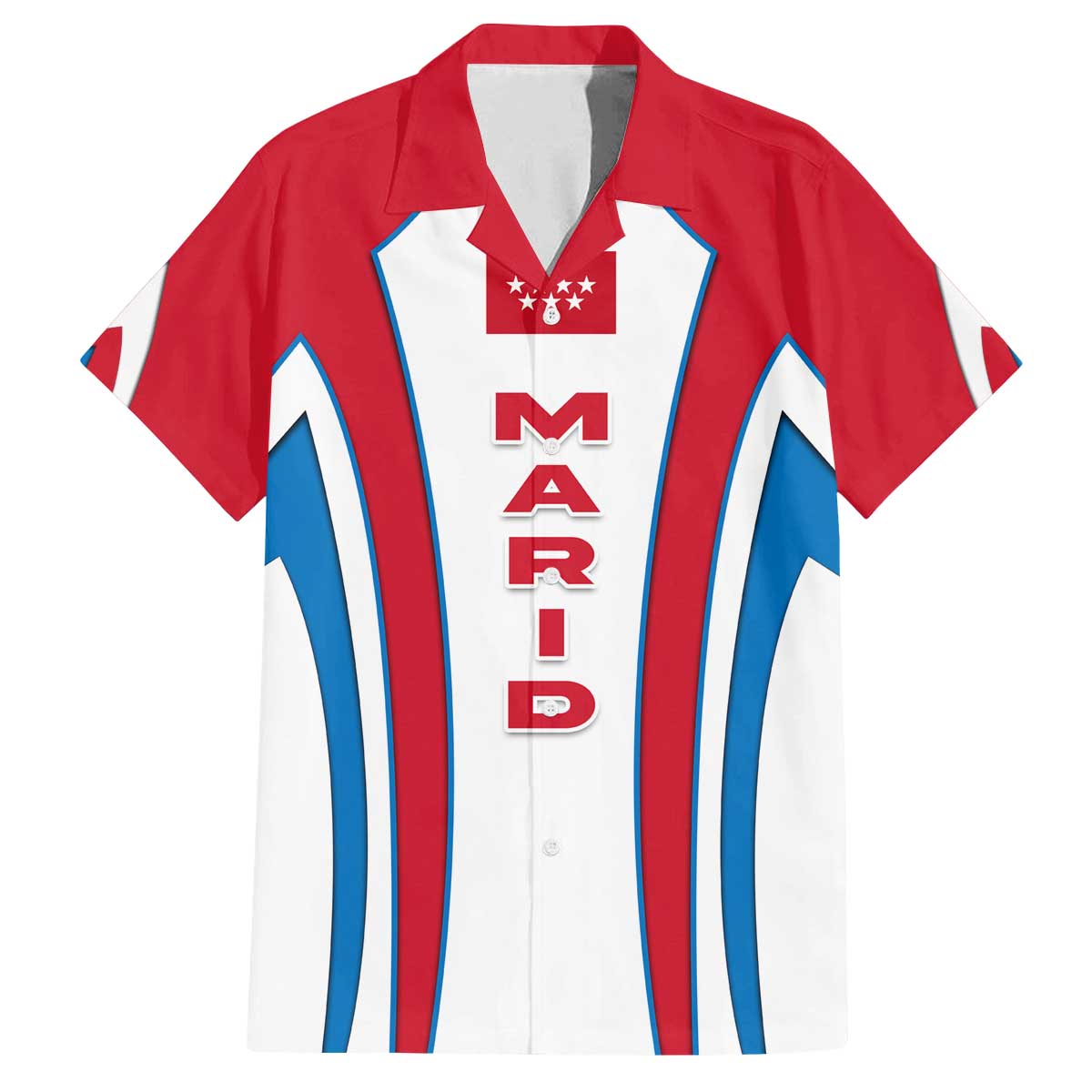 Madrid Flag Family Matching Off The Shoulder Long Sleeve Dress and Hawaiian Shirt Autonomous Community of Spain - Wonder Print Shop