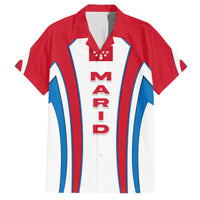 Madrid Flag Family Matching Off The Shoulder Long Sleeve Dress and Hawaiian Shirt Autonomous Community of Spain - Wonder Print Shop