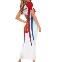 Madrid Flag Family Matching Short Sleeve Bodycon Dress and Hawaiian Shirt Autonomous Community of Spain - Wonder Print Shop