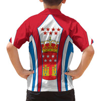 Madrid Flag Family Matching Summer Maxi Dress and Hawaiian Shirt Autonomous Community of Spain - Wonder Print Shop