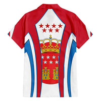 Madrid Flag Family Matching Summer Maxi Dress and Hawaiian Shirt Autonomous Community of Spain - Wonder Print Shop