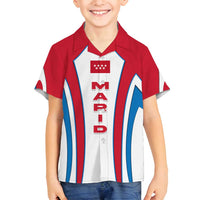 Madrid Flag Family Matching Summer Maxi Dress and Hawaiian Shirt Autonomous Community of Spain - Wonder Print Shop