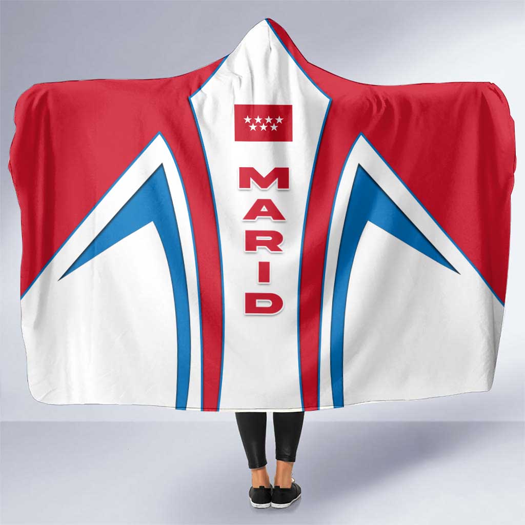 Madrid Flag Hooded Blanket Autonomous Community of Spain - Wonder Print Shop