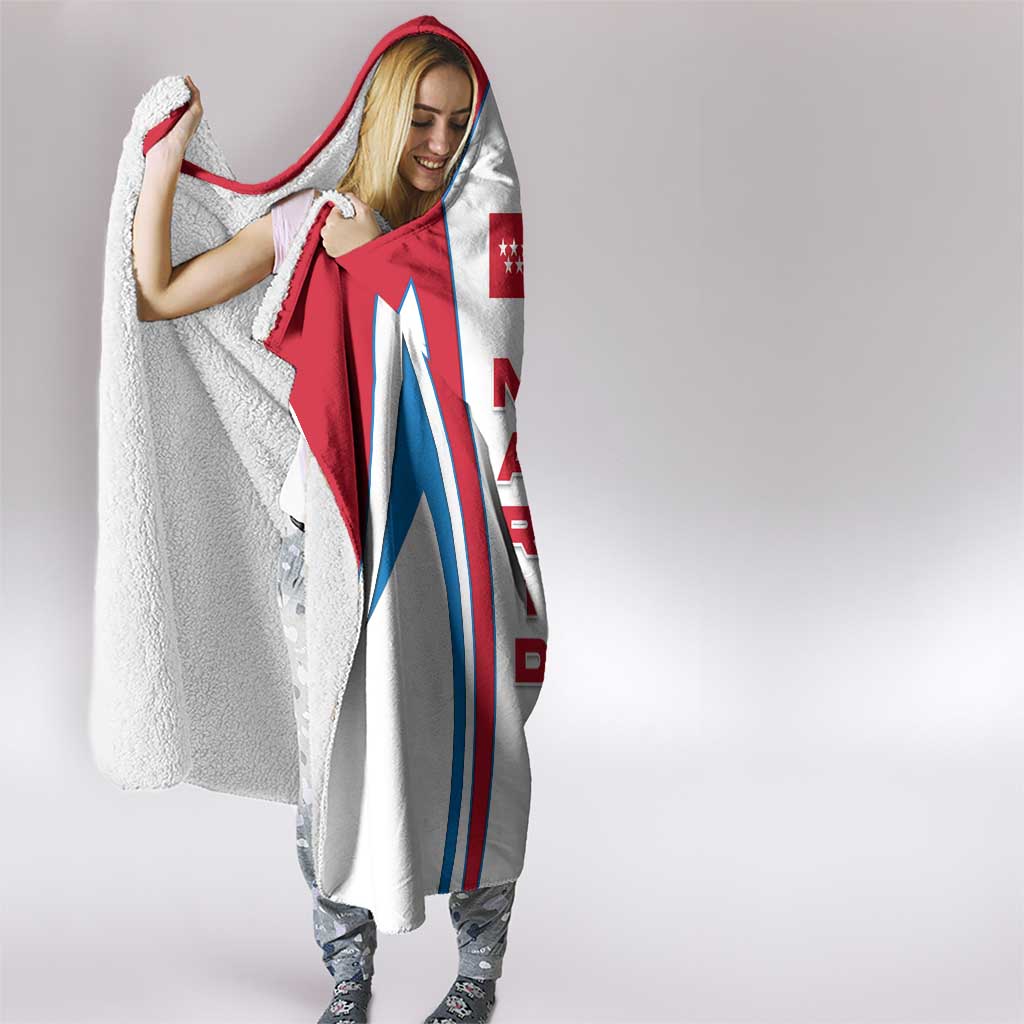 Madrid Flag Hooded Blanket Autonomous Community of Spain - Wonder Print Shop