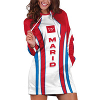 Madrid Flag Hoodie Dress Autonomous Community of Spain - Wonder Print Shop