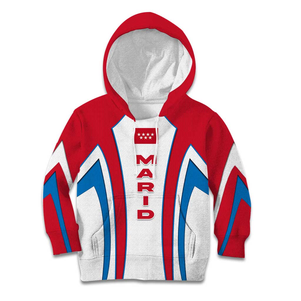Madrid Flag Kid Hoodie Autonomous Community of Spain - Wonder Print Shop