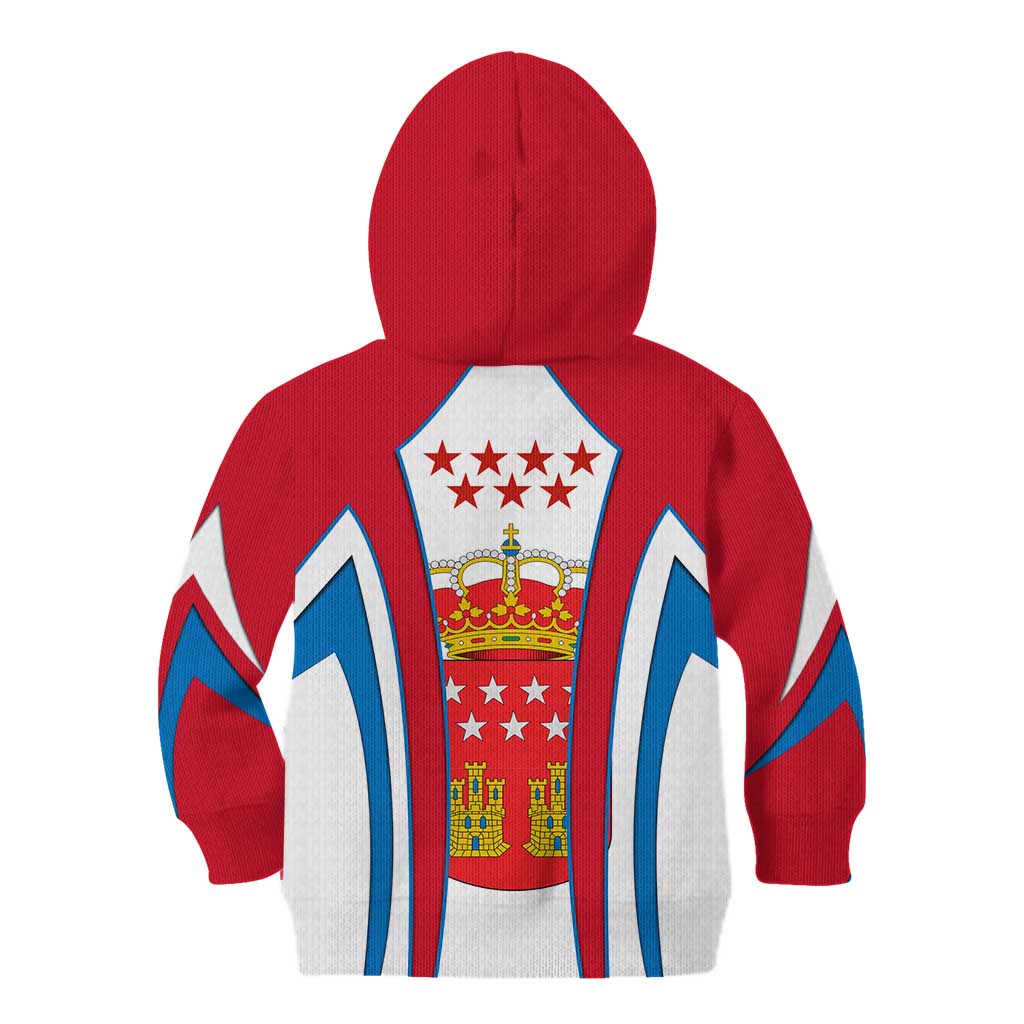 Madrid Flag Kid Hoodie Autonomous Community of Spain - Wonder Print Shop