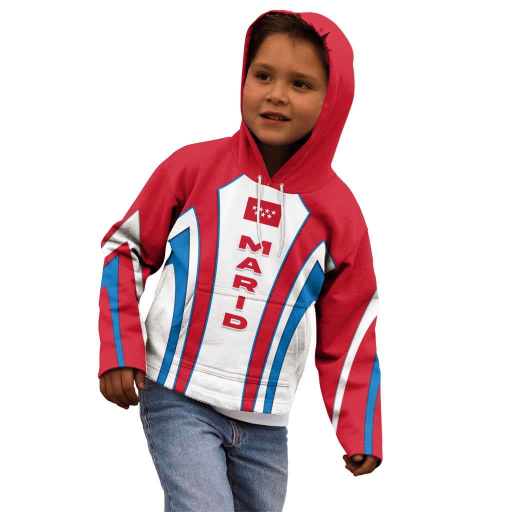 Madrid Flag Kid Hoodie Autonomous Community of Spain - Wonder Print Shop