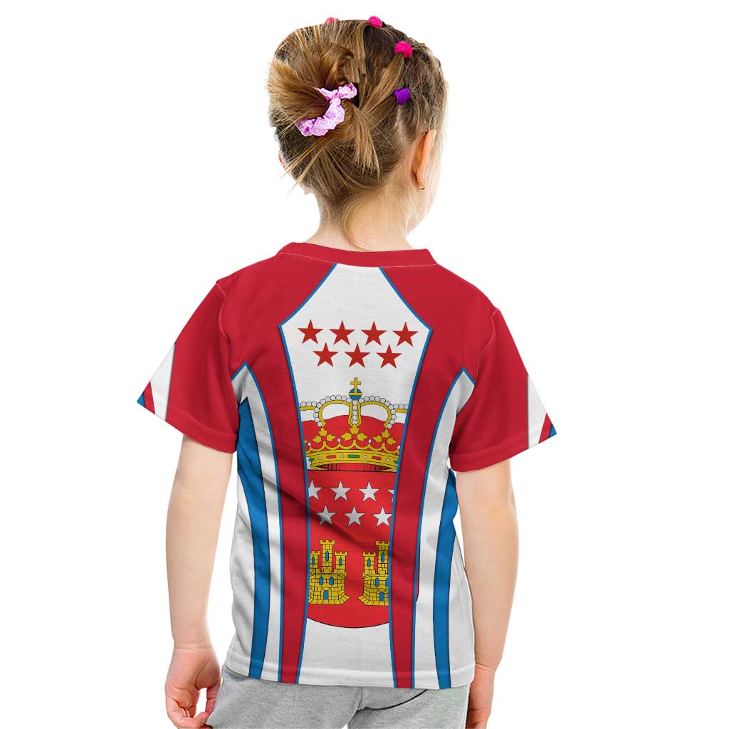 Madrid Flag Kid T Shirt Autonomous Community of Spain - Wonder Print Shop