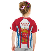 Madrid Flag Kid T Shirt Autonomous Community of Spain - Wonder Print Shop