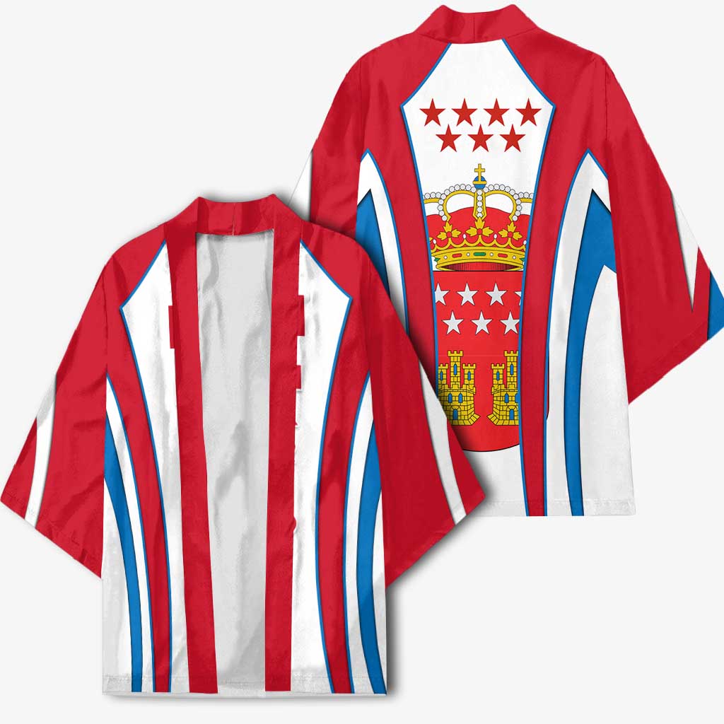 Madrid Flag Kimono Autonomous Community of Spain - Wonder Print Shop