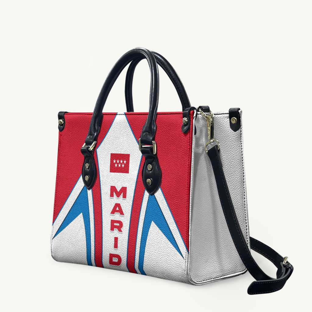 Madrid Flag Leather Bag Autonomous Community of Spain - Wonder Print Shop