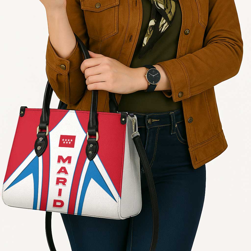 Madrid Flag Leather Bag Autonomous Community of Spain - Wonder Print Shop