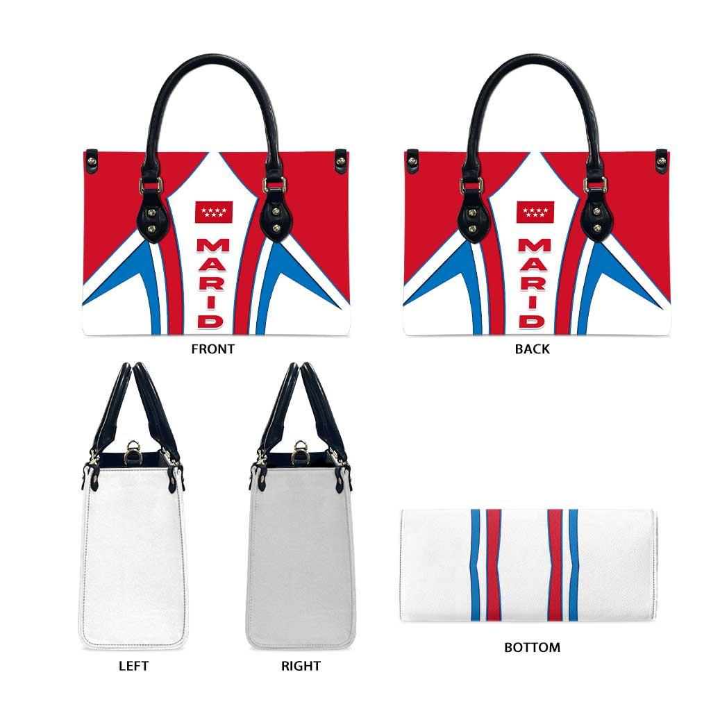 Madrid Flag Leather Bag Autonomous Community of Spain - Wonder Print Shop