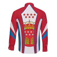 Madrid Flag Long Sleeve Button Shirt Autonomous Community of Spain - Wonder Print Shop