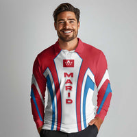 Madrid Flag Long Sleeve Polo Shirt Autonomous Community of Spain - Wonder Print Shop