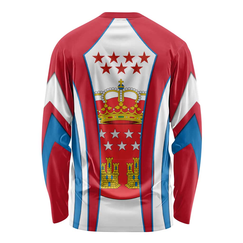 Madrid Flag Long Sleeve Shirt Autonomous Community of Spain - Wonder Print Shop