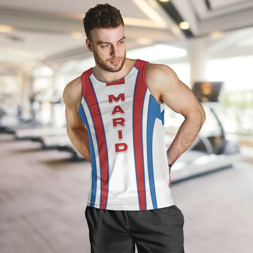 Madrid Flag Men Tank Top Autonomous Community of Spain - Wonder Print Shop