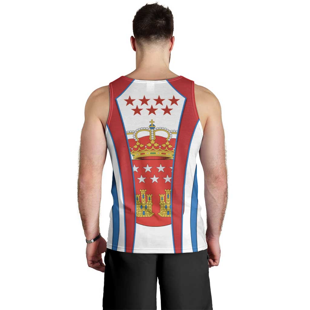 Madrid Flag Men Tank Top Autonomous Community of Spain - Wonder Print Shop