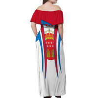 Madrid Flag Off Shoulder Maxi Dress Autonomous Community of Spain - Wonder Print Shop