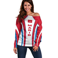 Madrid Flag Off Shoulder Sweater Autonomous Community of Spain - Wonder Print Shop