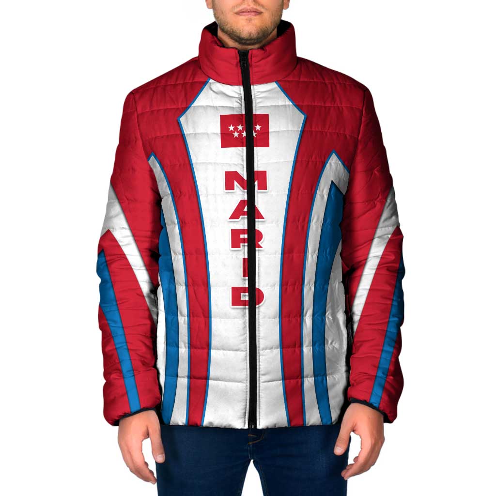 Madrid Flag Padded Jacket Autonomous Community of Spain - Wonder Print Shop