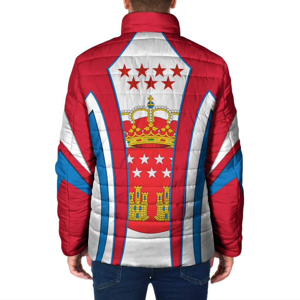 Madrid Flag Padded Jacket Autonomous Community of Spain - Wonder Print Shop