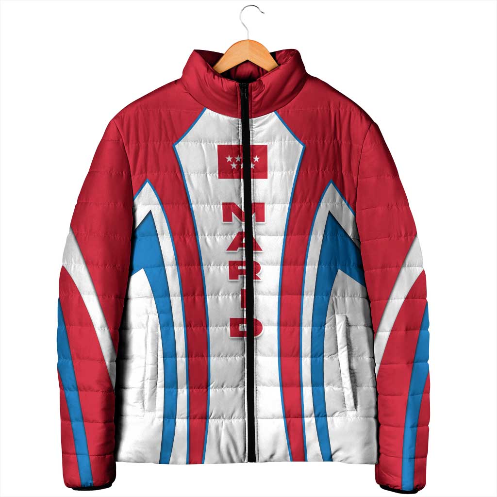 Madrid Flag Padded Jacket Autonomous Community of Spain - Wonder Print Shop