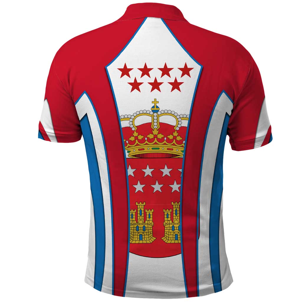 Madrid Flag Polo Shirt Autonomous Community of Spain - Wonder Print Shop