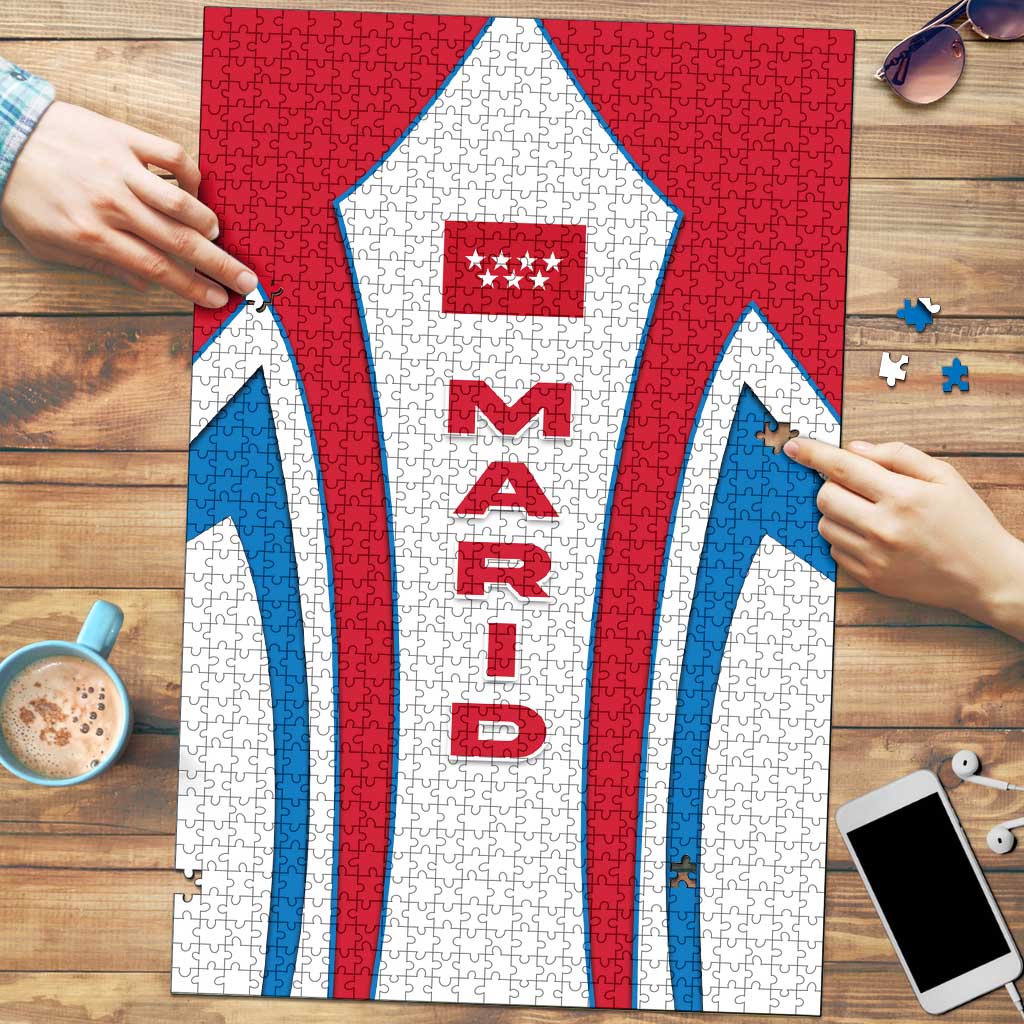 Madrid Flag Puzzle Autonomous Community of Spain - Wonder Print Shop