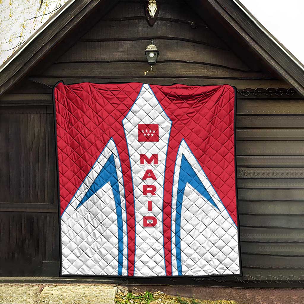 Madrid Flag Quilt Autonomous Community of Spain - Wonder Print Shop
