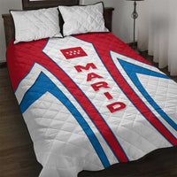Madrid Flag Quilt Bed Set Autonomous Community of Spain - Wonder Print Shop