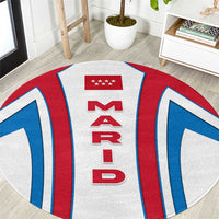 Madrid Flag Round Carpet Autonomous Community of Spain - Wonder Print Shop