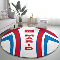 Madrid Flag Round Carpet Autonomous Community of Spain - Wonder Print Shop