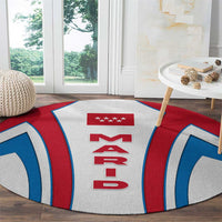 Madrid Flag Round Carpet Autonomous Community of Spain - Wonder Print Shop