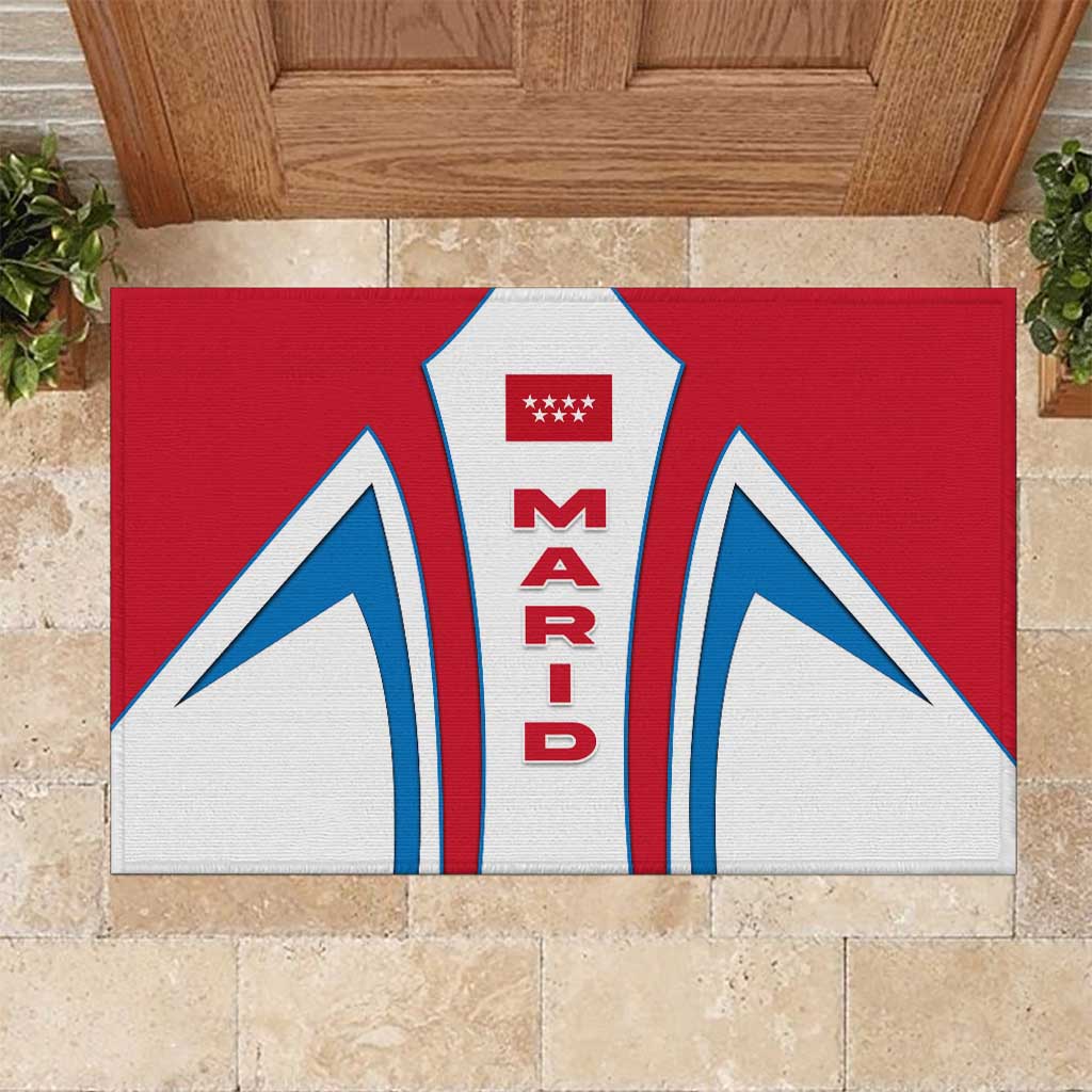 Madrid Flag Rubber Doormat Autonomous Community of Spain - Wonder Print Shop