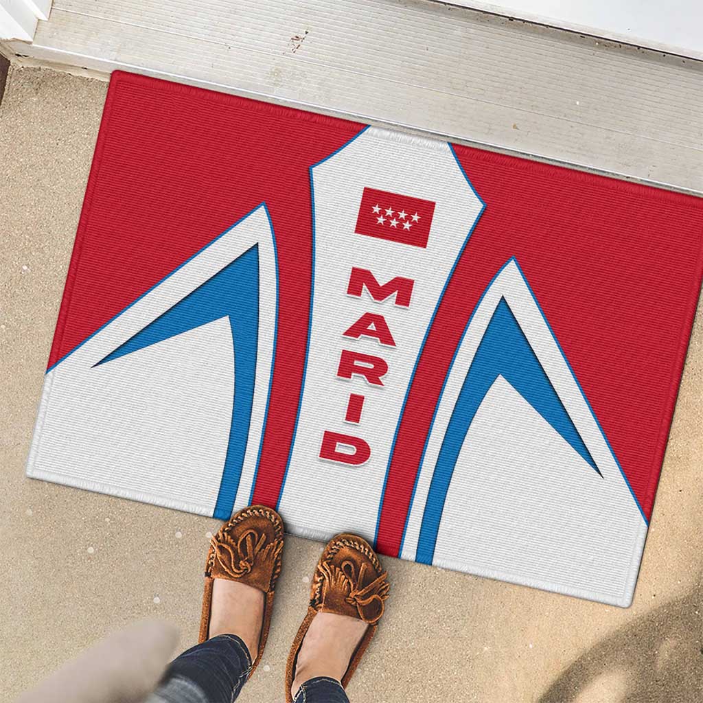 Madrid Flag Rubber Doormat Autonomous Community of Spain - Wonder Print Shop