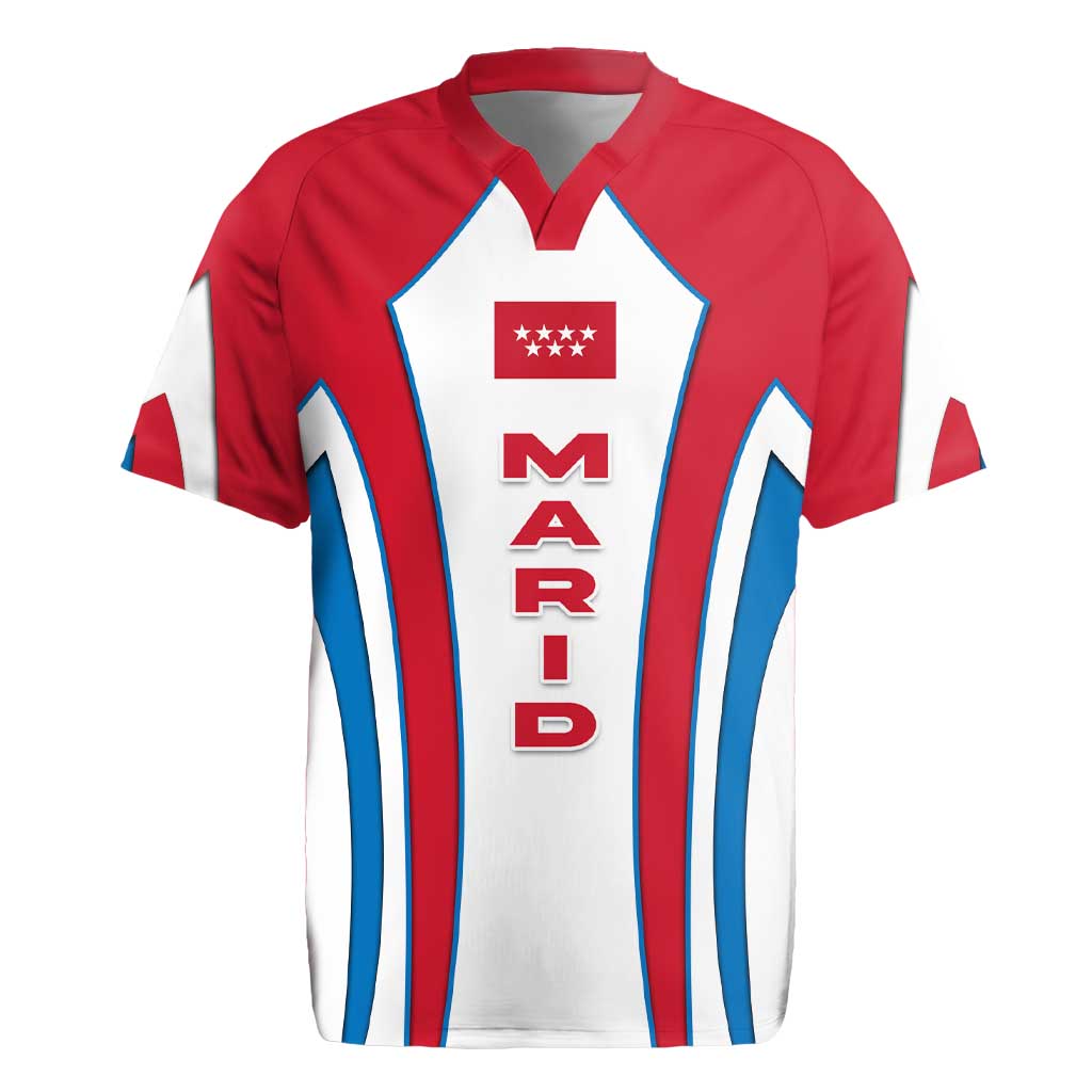 Madrid Flag Rugby Jersey Autonomous Community of Spain - Wonder Print Shop