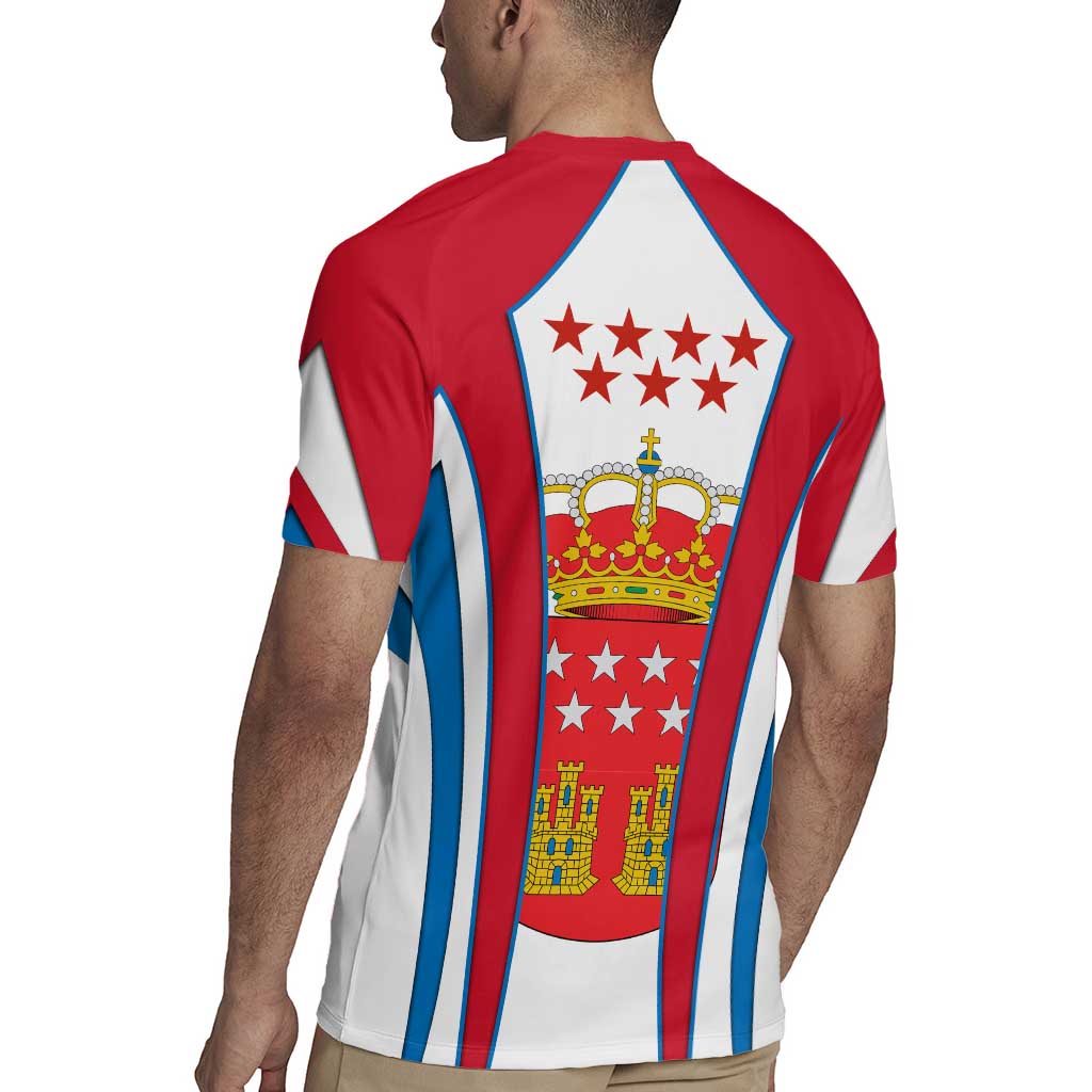 Madrid Flag Rugby Jersey Autonomous Community of Spain - Wonder Print Shop