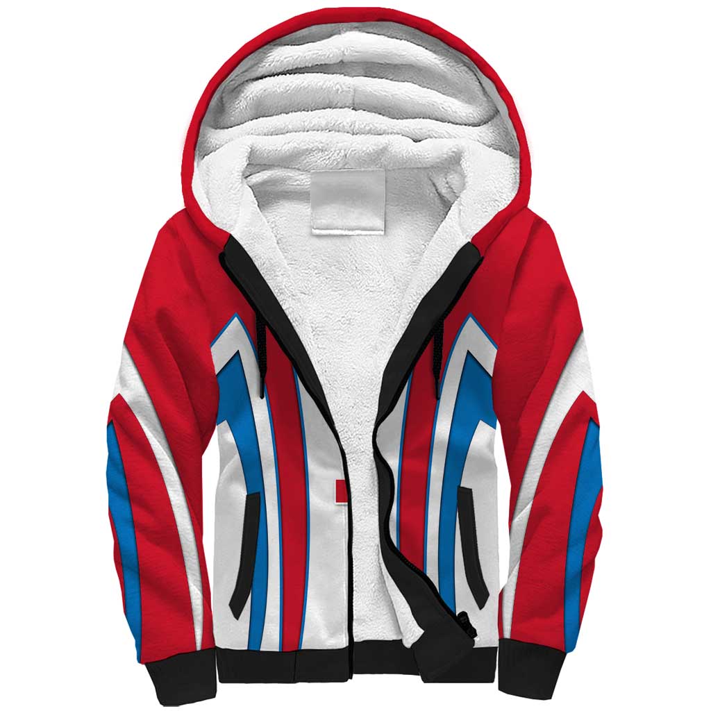 Madrid Flag Sherpa Hoodie Autonomous Community of Spain - Wonder Print Shop