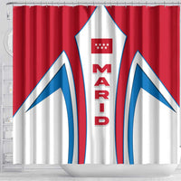 Madrid Flag Shower Curtain Autonomous Community of Spain - Wonder Print Shop