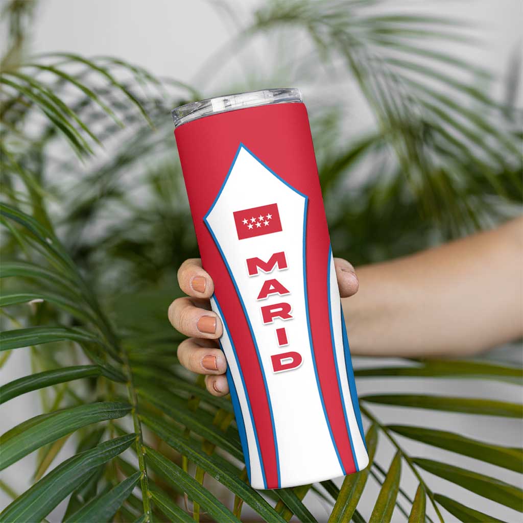 Madrid Flag Skinny Tumbler Autonomous Community of Spain - Wonder Print Shop