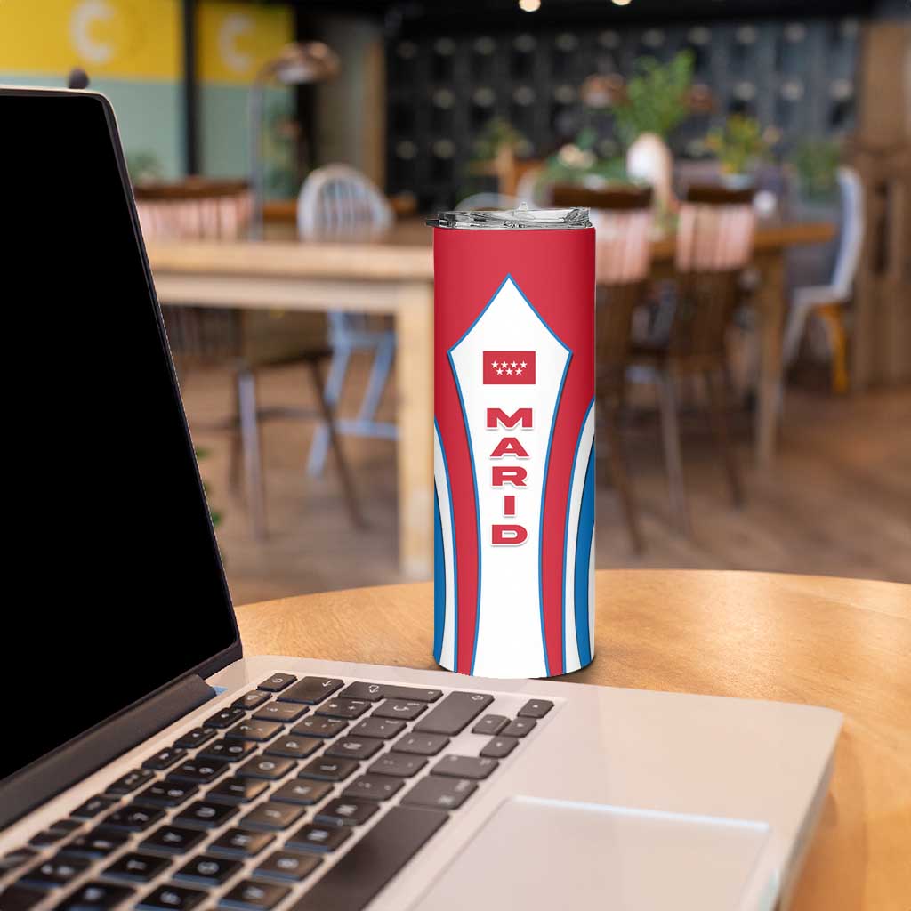 Madrid Flag Skinny Tumbler Autonomous Community of Spain - Wonder Print Shop