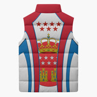 Madrid Flag Sleeveless Puffer Jacket Autonomous Community of Spain - Wonder Print Shop