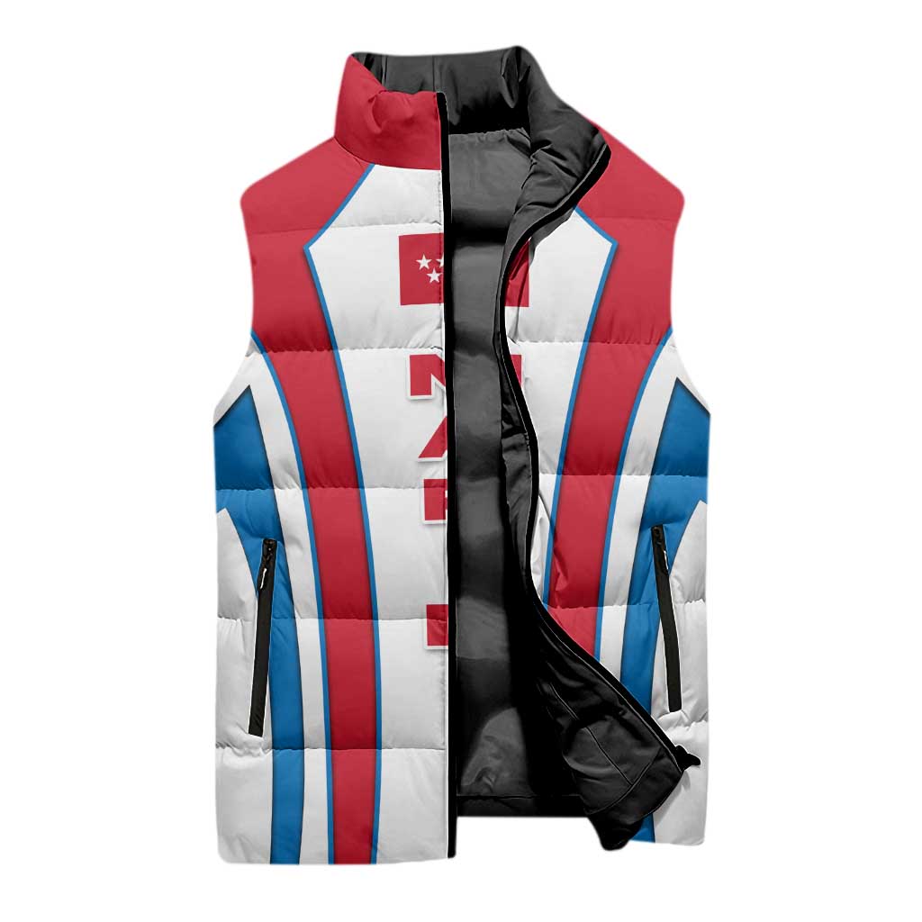 Madrid Flag Sleeveless Puffer Jacket Autonomous Community of Spain - Wonder Print Shop