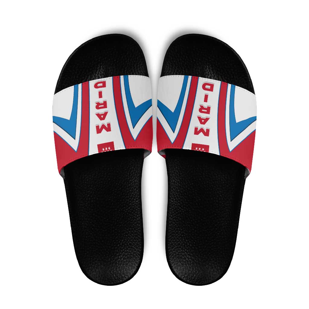 Madrid Flag Slide Sandals Autonomous Community of Spain - Wonder Print Shop