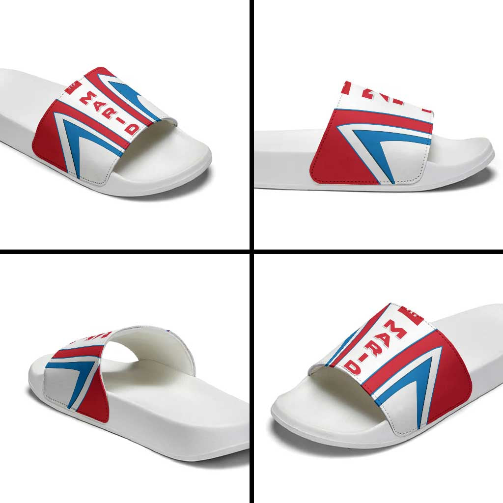 Madrid Flag Slide Sandals Autonomous Community of Spain - Wonder Print Shop