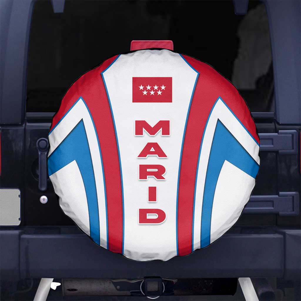Madrid Flag Spare Tire Cover Autonomous Community of Spain - Wonder Print Shop
